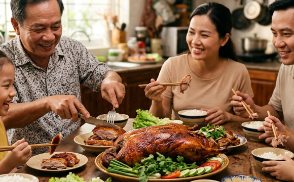 Gợi ý dùng vịt quay siêu giòn cho bữa ăn gia đình
